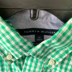 GREEN WHITE CHECKER TOMMY SHIRT MEN